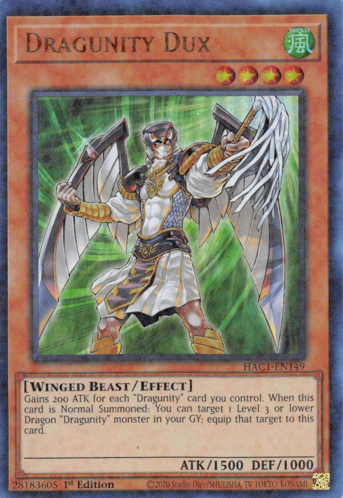Dragunity Dux (Duel Terminal) [HAC1-EN149] Parallel Rare - Doe's Cards