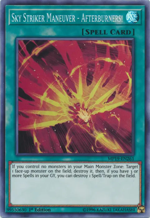 Sky Striker Maneuver - Afterburners! [MP19-EN261] Super Rare - Doe's Cards