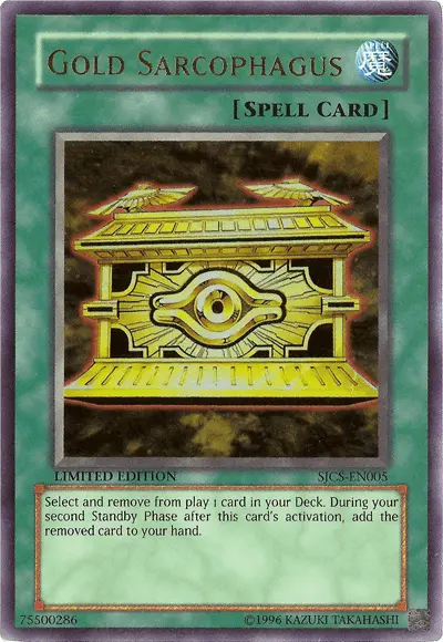 Gold Sarcophagus [SJCS-EN005] Super Rare - Doe's Cards