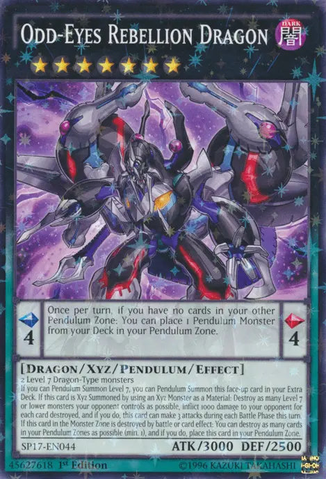 Odd-Eyes Rebellion Dragon [SP17-EN044] Starfoil Rare - Doe's Cards