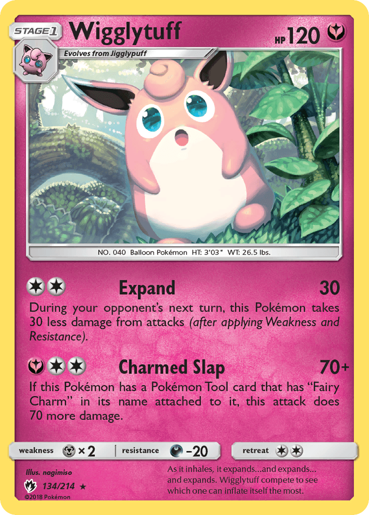 Wigglytuff (134/214) [Sun & Moon: Lost Thunder] - Doe's Cards