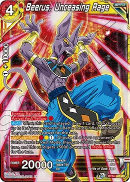 Beerus, Unceasing Rage (BT14-147) [Cross Spirits] - Doe's Cards
