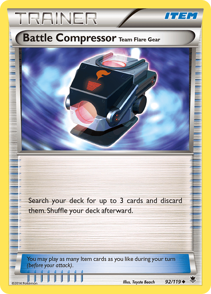 Battle Compressor Team Flare Gear (92/119) [XY: Phantom Forces] - Doe's Cards