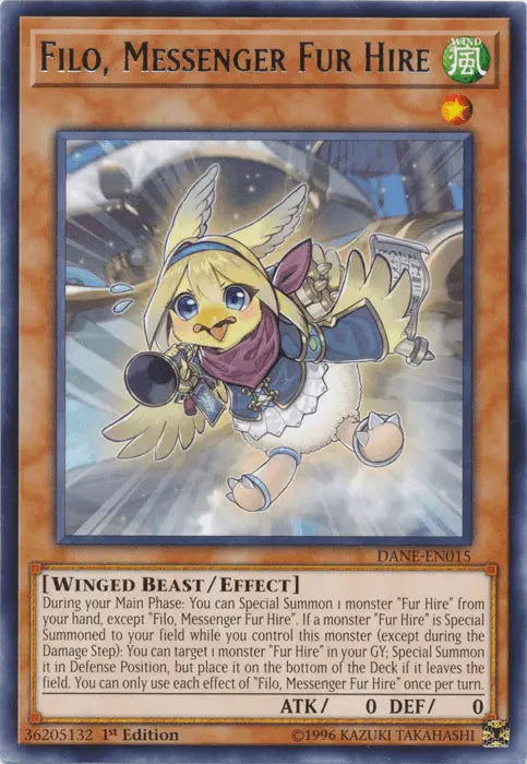 Filo, Messenger Fur Hire [DANE-EN015] Rare - Doe's Cards