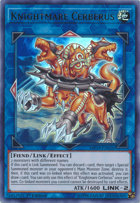 Knightmare Cerberus [MP19-EN026] Ultra Rare - Doe's Cards