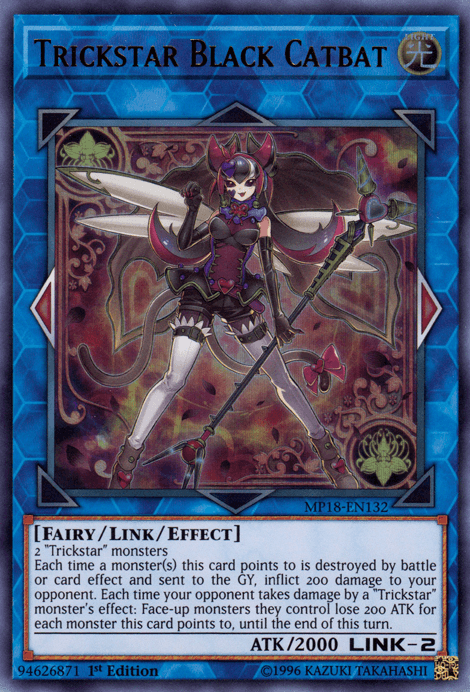 Trickstar Black Catbat [MP18-EN132] Ultra Rare - Doe's Cards