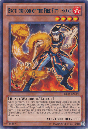 Brotherhood of the Fire Fist - Snake (Blue) [DL18-EN009] Rare - Doe's Cards