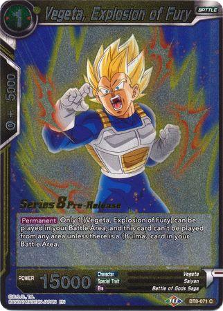 Vegeta, Explosion of Fury (BT8-071_PR) [Malicious Machinations Prerelease Promos] - Doe's Cards