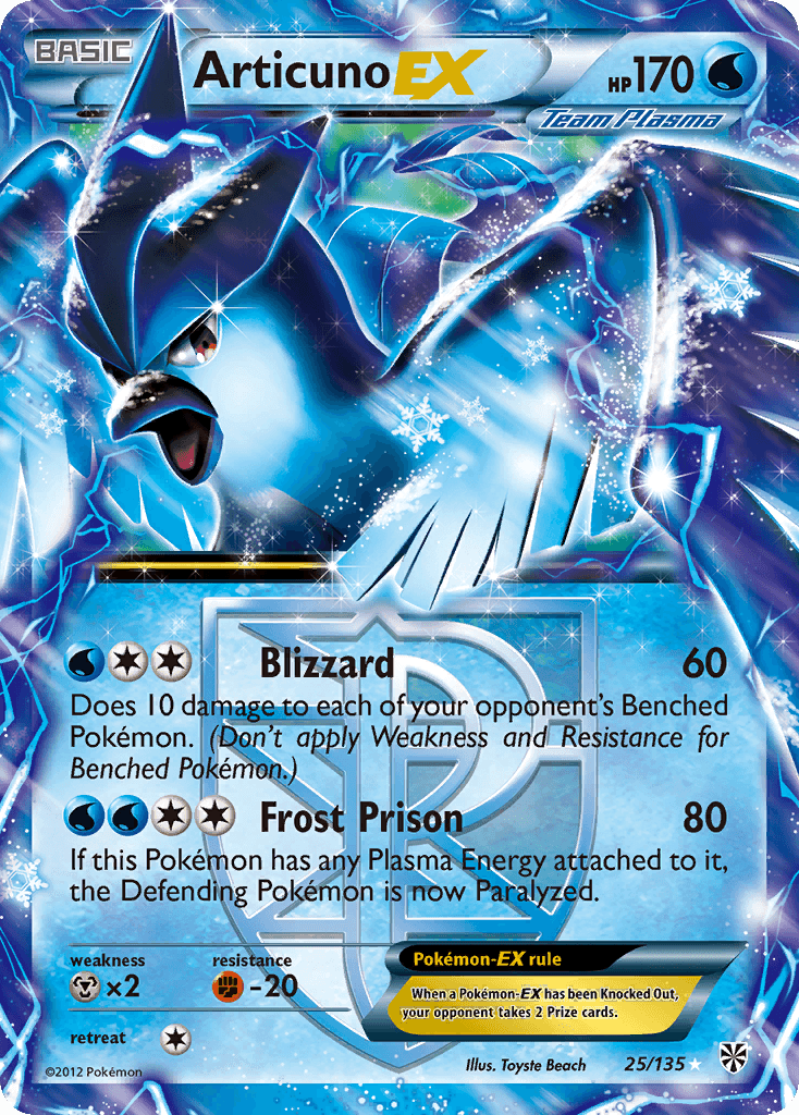 Articuno EX (25/135) [Black & White: Plasma Storm] - Doe's Cards