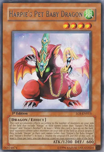 Harpie's Pet Baby Dragon [EOJ-EN013] Rare - Doe's Cards