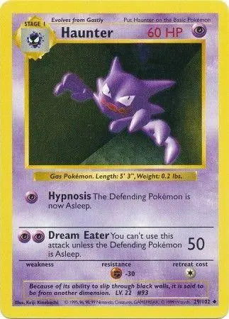 Haunter (29/102) [Base Set Shadowless Unlimited] - Doe's Cards