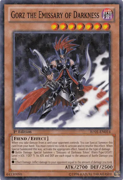 Gorz the Emissary of Darkness [BP01-EN014] Starfoil Rare - Doe's Cards