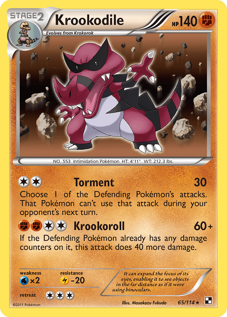 Krookodile (65/114) [Black & White: Base Set] - Doe's Cards