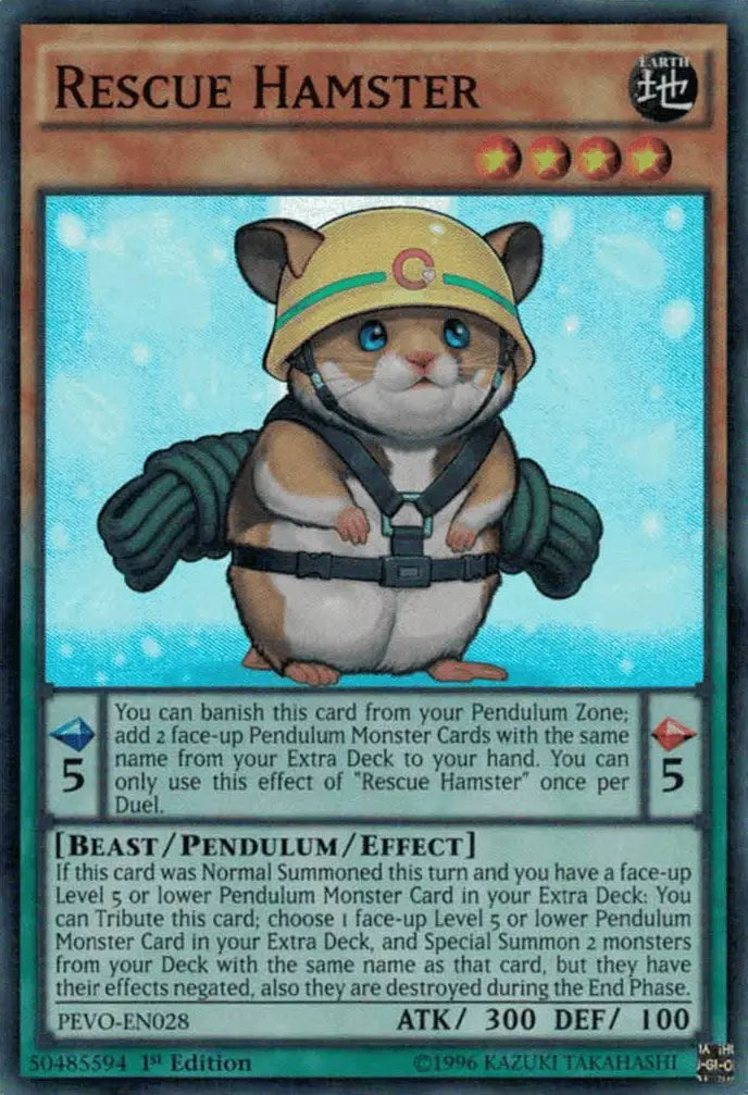 Rescue Hamster [PEVO-EN028] Super Rare - Doe's Cards