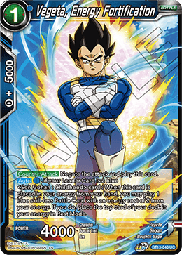 Vegeta, Energy Fortification (Uncommon) (BT13-040) [Supreme Rivalry] - Doe's Cards