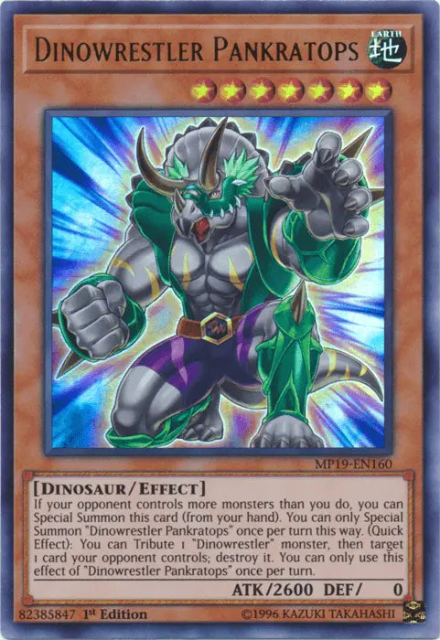 Dinowrestler Pankratops [MP19-EN160] Ultra Rare - Doe's Cards
