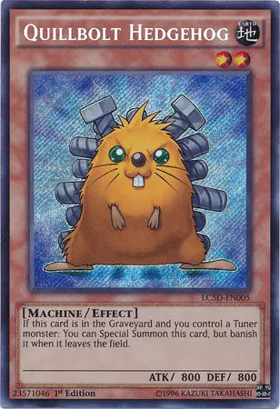 Quillbolt Hedgehog [LC5D-EN005] Secret Rare - Doe's Cards