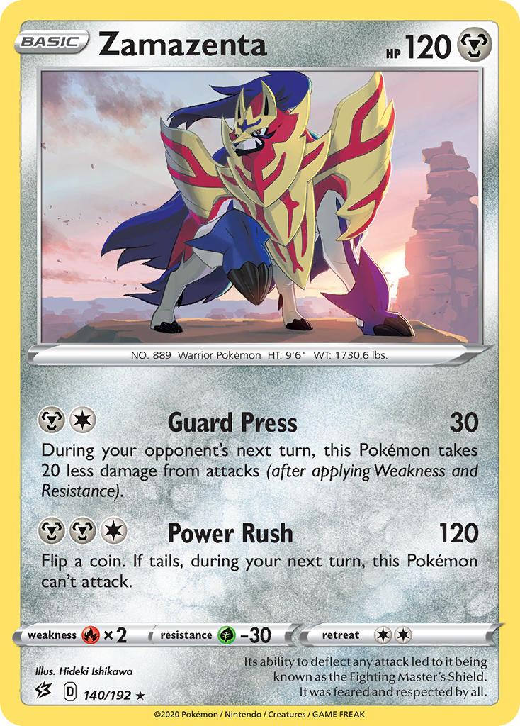 Zamazenta (140/192) (Cracked Ice Holo) (Theme Deck Exclusive) [Sword & Shield: Rebel Clash] - Doe's Cards