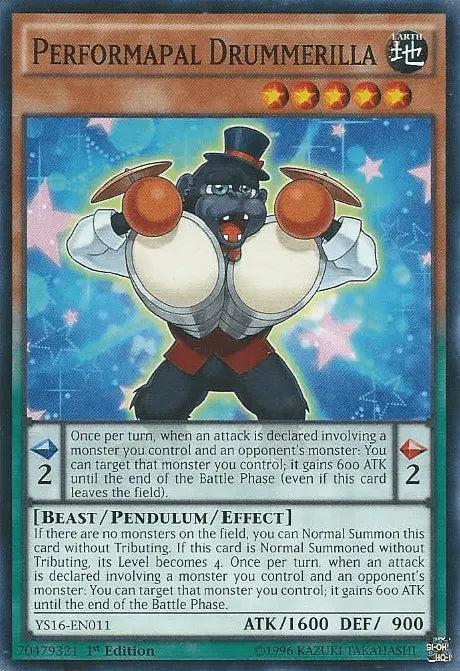 Performapal Drummerilla [YS16-EN011] Common - Doe's Cards
