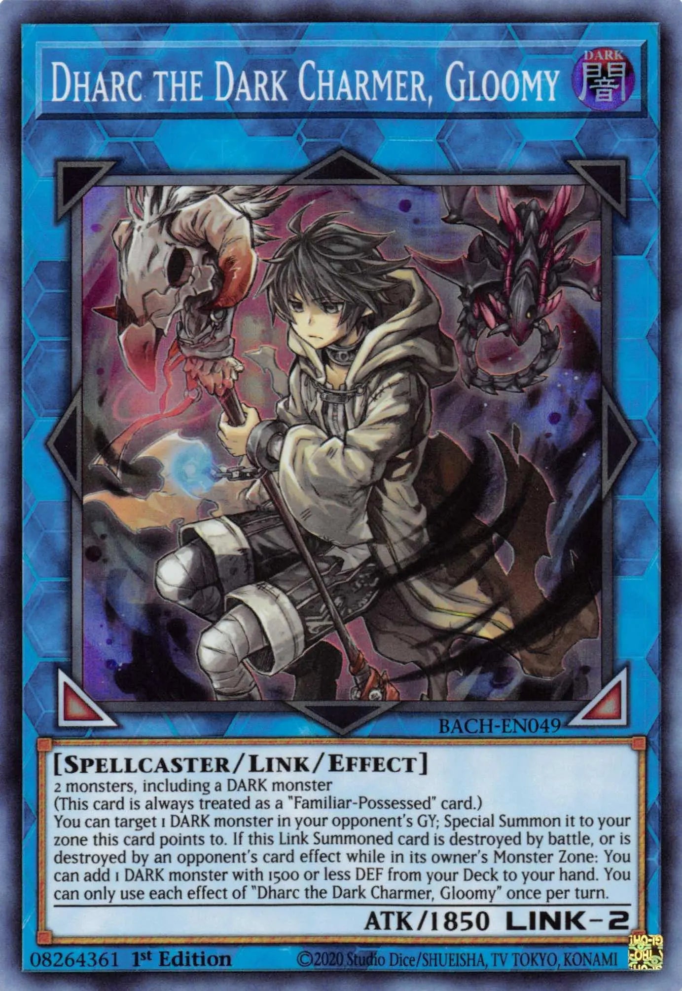Dharc the Dark Charmer, Gloomy [BACH-EN049] Super Rare - Doe's Cards