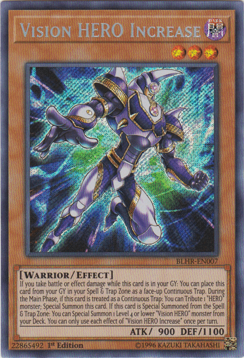 Vision Hero Increase [BLHR-EN007] Secret Rare - Doe's Cards