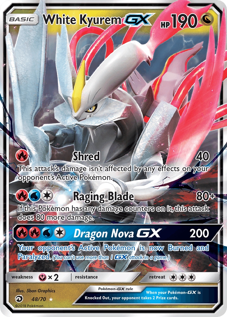 White Kyurem GX (48/70) [Sun & Moon: Dragon Majesty] - Doe's Cards