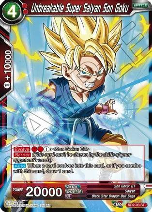 Unbreakable Super Saiyan Son Goku (SD2-03) [Mythic Booster] - Doe's Cards