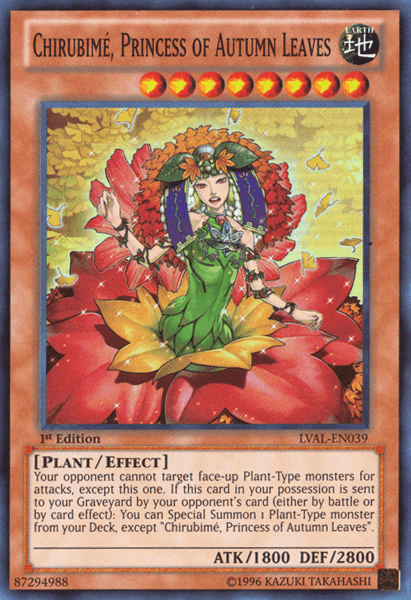 Chirubime, Princess of Autumn Leaves [LVAL-EN039] Super Rare - Doe's Cards