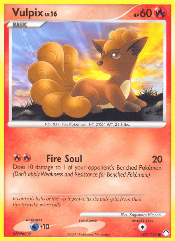 Vulpix (107/123) [Diamond & Pearl: Mysterious Treasures] - Doe's Cards