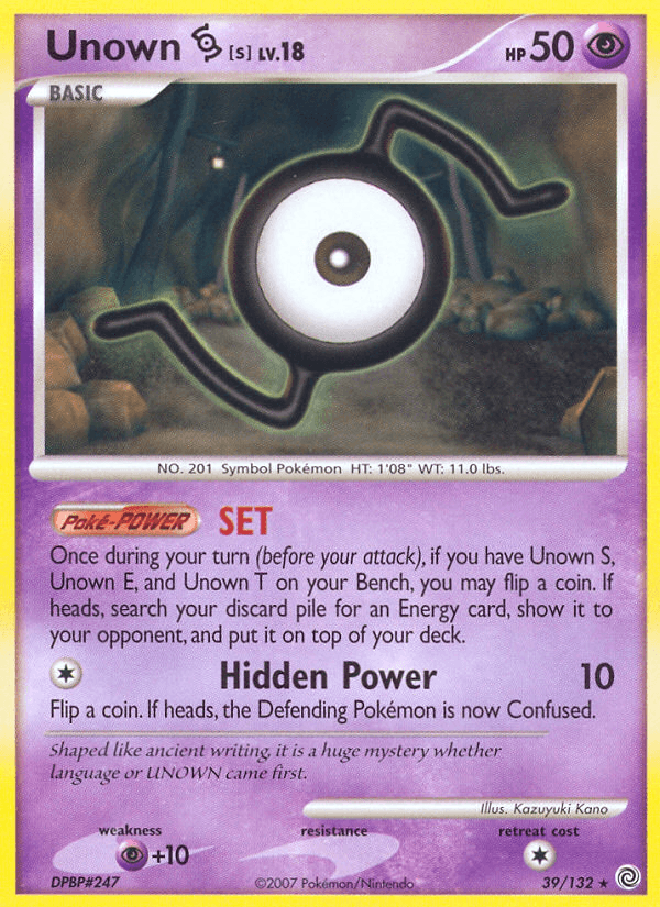 Unown S (39/132) [Diamond & Pearl: Secret Wonders] - Doe's Cards