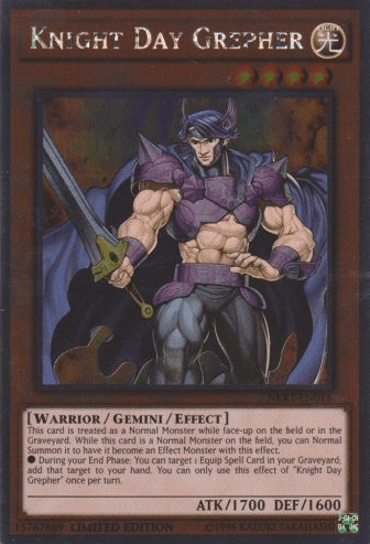 Knight Day Grepher [NKRT-EN015] Platinum Rare - Doe's Cards