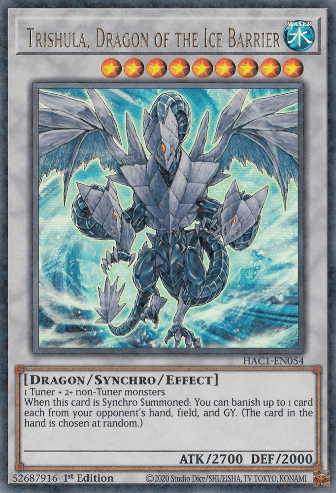 Trishula, Dragon of the Ice Barrier (Duel Terminal) [HAC1-EN054] Parallel Rare - Doe's Cards