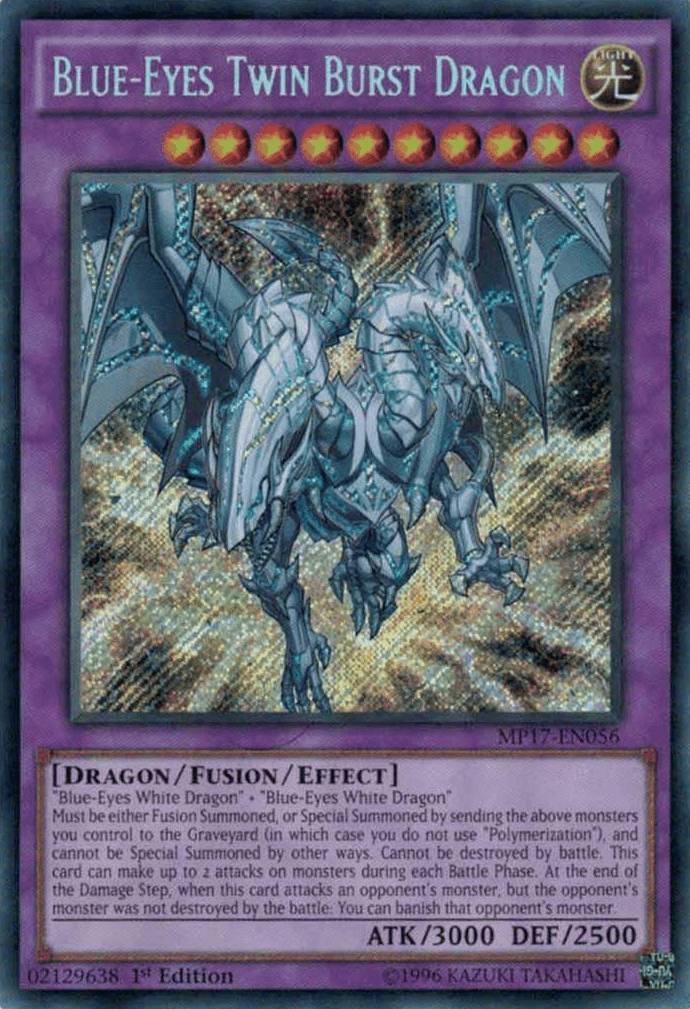 Blue-Eyes Twin Burst Dragon [MP17-EN056] Secret Rare - Doe's Cards