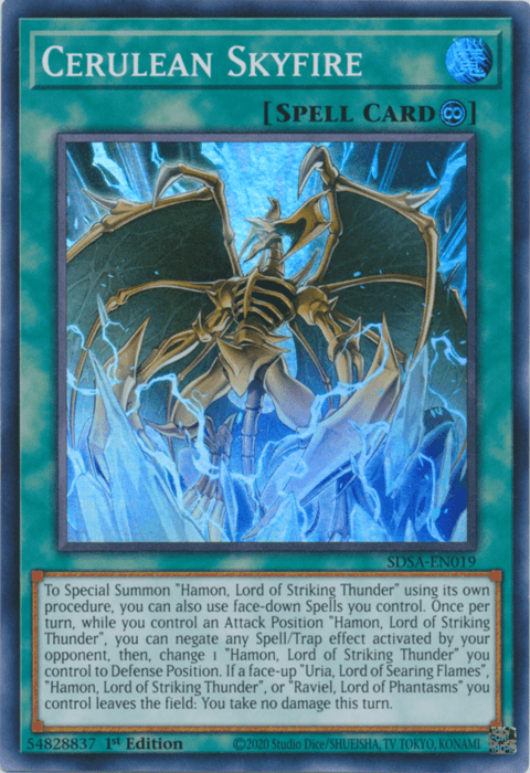 Cerulean Skyfire [SDSA-EN019] Super Rare - Doe's Cards