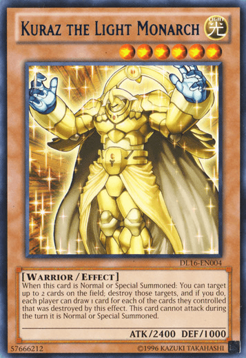 Kuraz the Light Monarch (Blue) [DL16-EN004] Rare - Doe's Cards