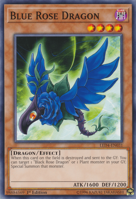 Blue Rose Dragon [LED4-EN031] Common - Doe's Cards