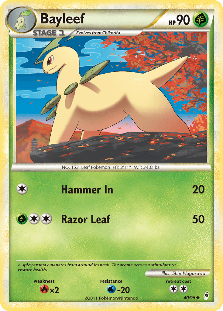 Bayleef (40/95) [HeartGold & SoulSilver: Call of Legends] - Doe's Cards