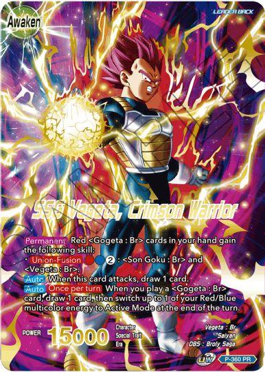 Vegeta // SSG Vegeta, Crimson Warrior (Gold Stamped) (P-360) [Promotion Cards] - Doe's Cards