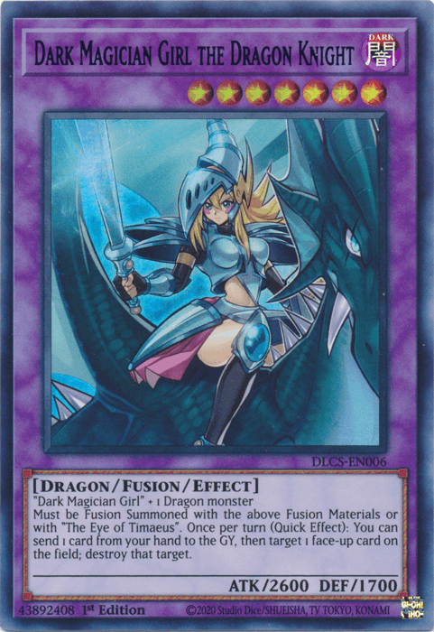 Dark Magician Girl the Dragon Knight (Green) [DLCS-EN006] Ultra Rare - Doe's Cards