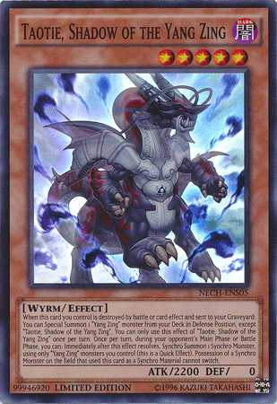 Taotie, Shadow of the Yang Zing (SE) [NECH-ENS05] Super Rare - Doe's Cards