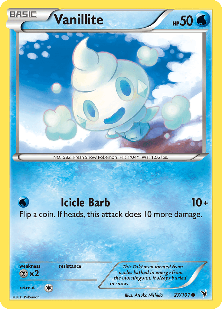 Vanillite (27/101) [Black & White: Noble Victories] - Doe's Cards