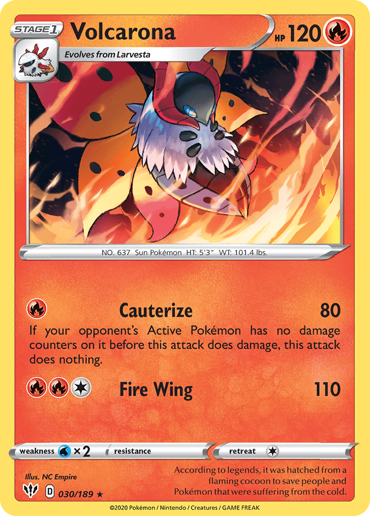 Volcarona (030/189) [Sword & Shield: Darkness Ablaze] - Doe's Cards