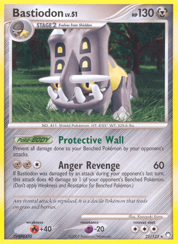 Bastiodon (21/123) [Diamond & Pearl: Mysterious Treasures] - Doe's Cards