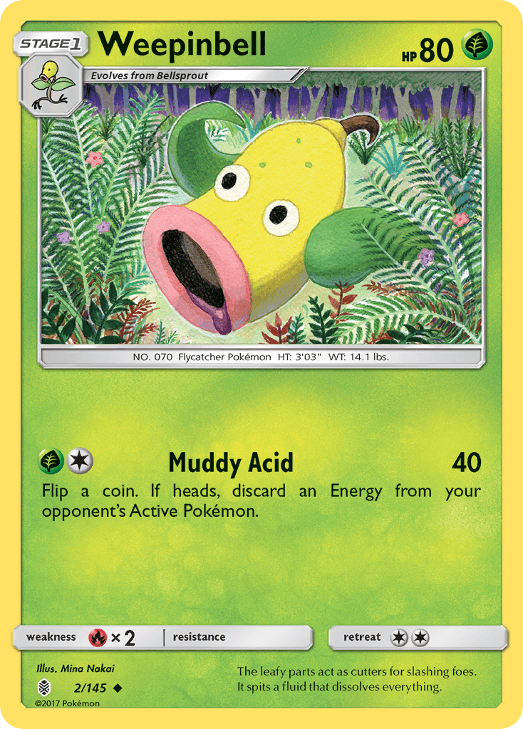 Weepinbell (2/145) [Sun & Moon: Guardians Rising] - Doe's Cards