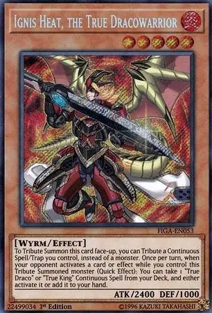 Ignis Heat, the True Dracowarrior [FIGA-EN053] Secret Rare - Doe's Cards