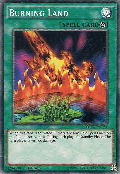 Burning Land [YGLD-ENA31] Common - Doe's Cards