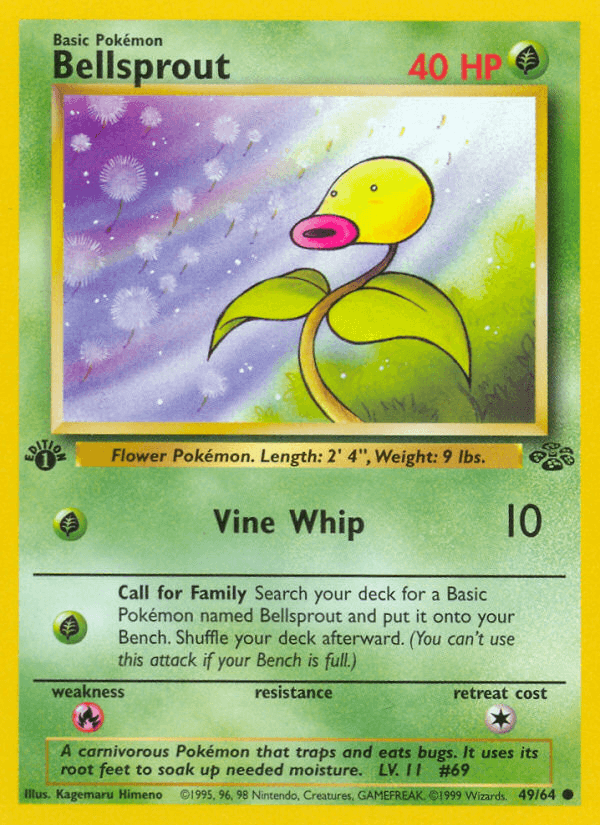 Bellsprout (49/64) [Jungle 1st Edition] - Doe's Cards