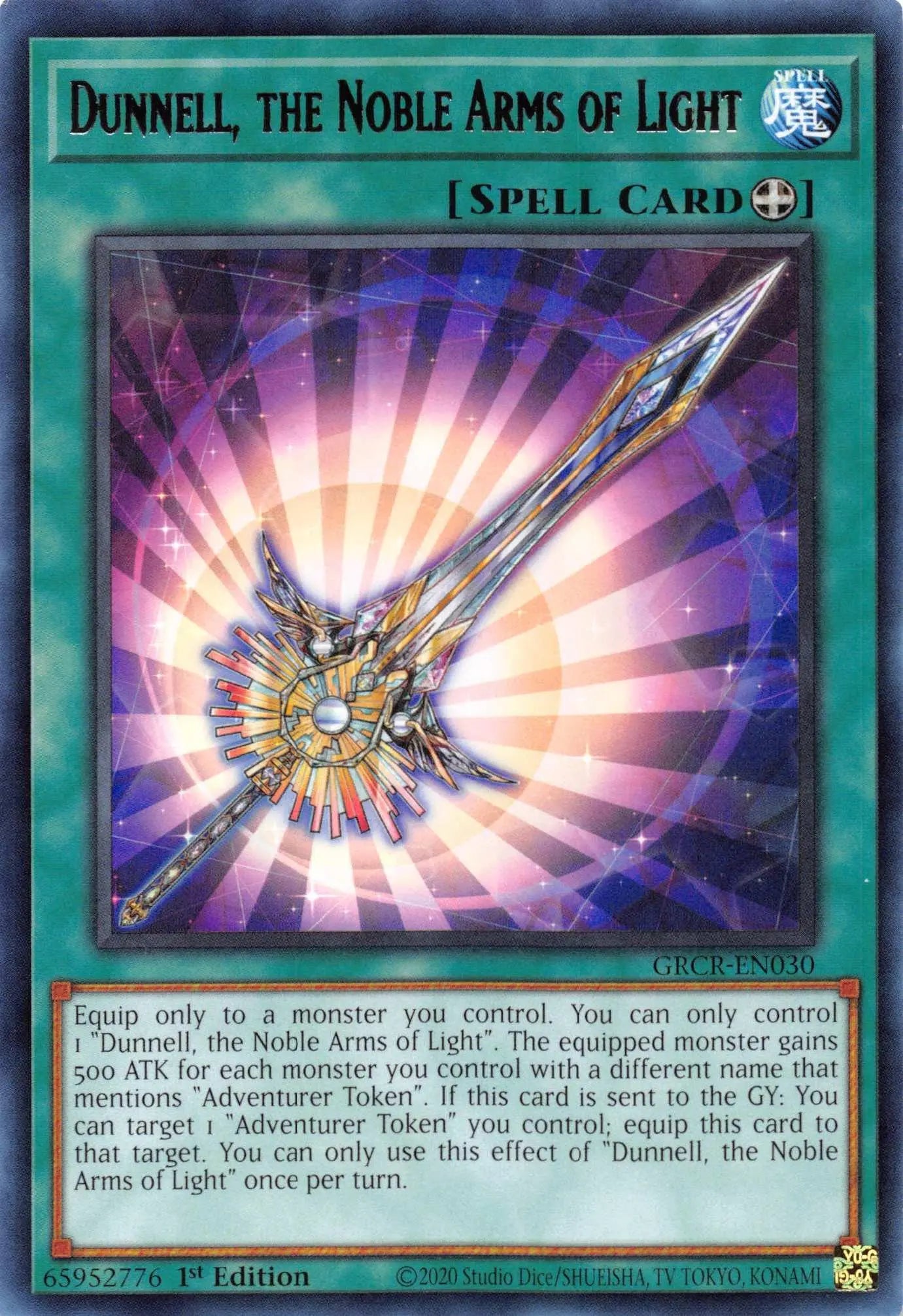 Dunnell, the Noble Arms of Light [GRCR-EN030] Rare - Doe's Cards