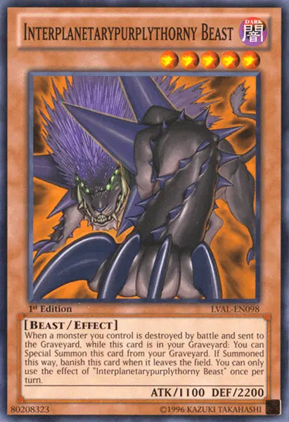 Interplanetarypurplythorny Beast [LVAL-EN098] Common - Doe's Cards