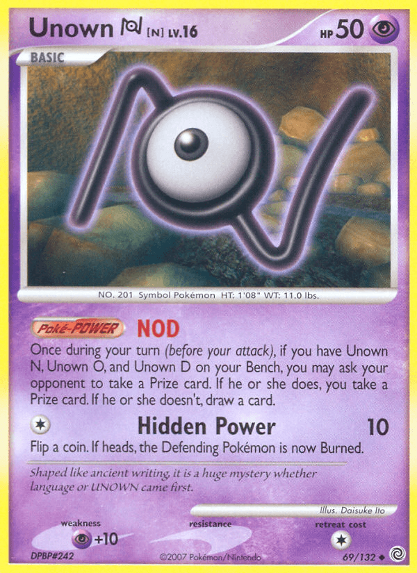 Unown N (69/132) [Diamond & Pearl: Secret Wonders] - Doe's Cards